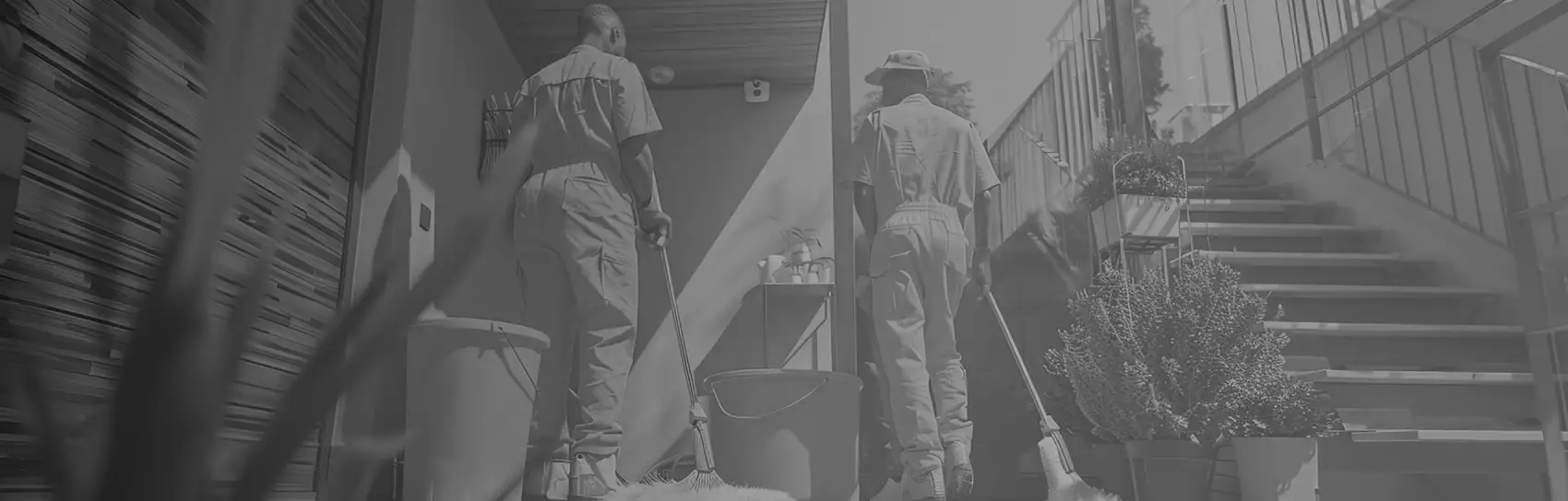 Industrial Cleaning In Progress with Employees