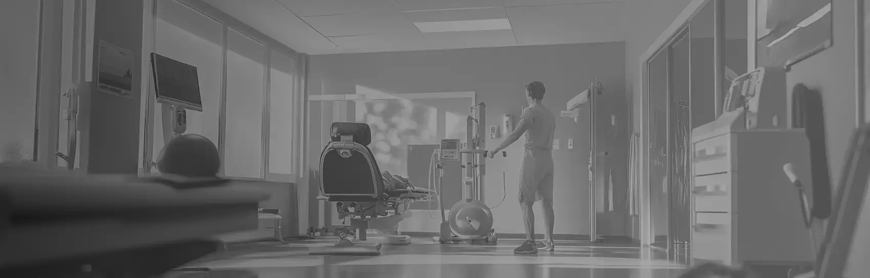 Medical Practice Cleaning In Progress with Employees