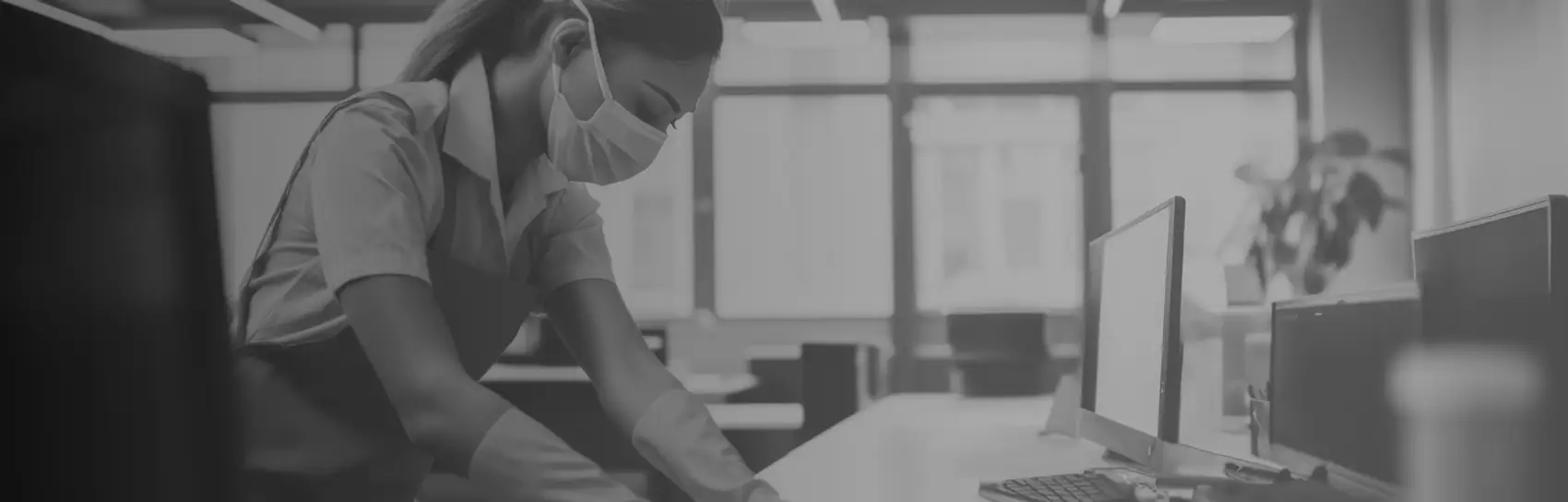 Office cleaning Services Dublin Employees Working Hard Image