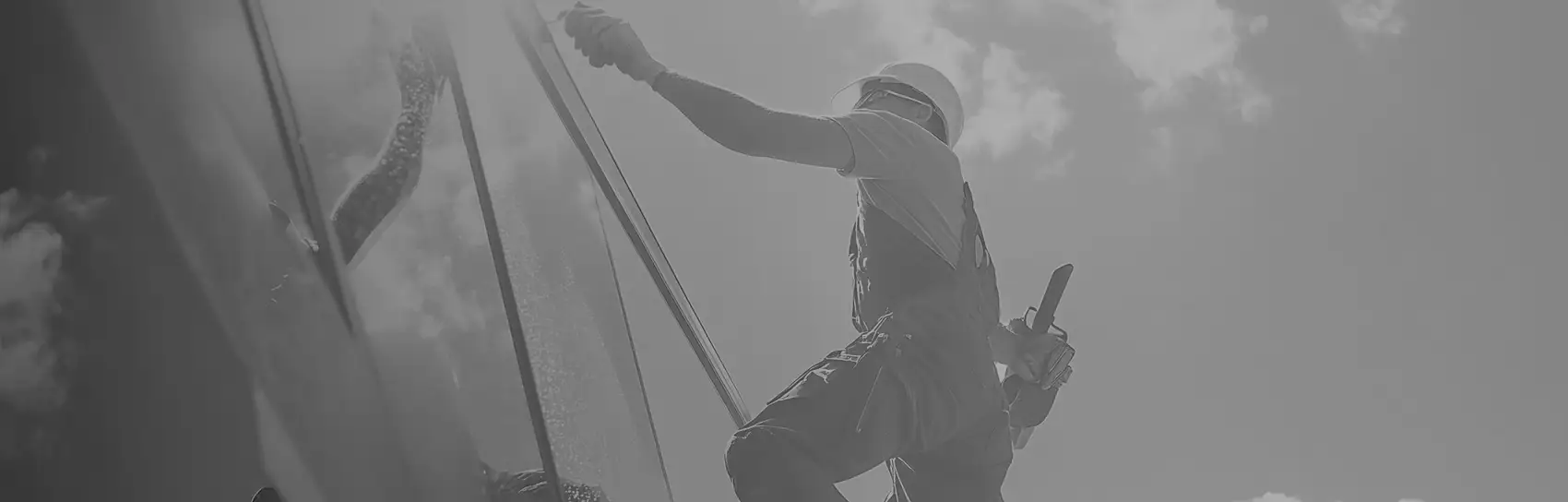 Window cleaning company Employees Working Hard Image